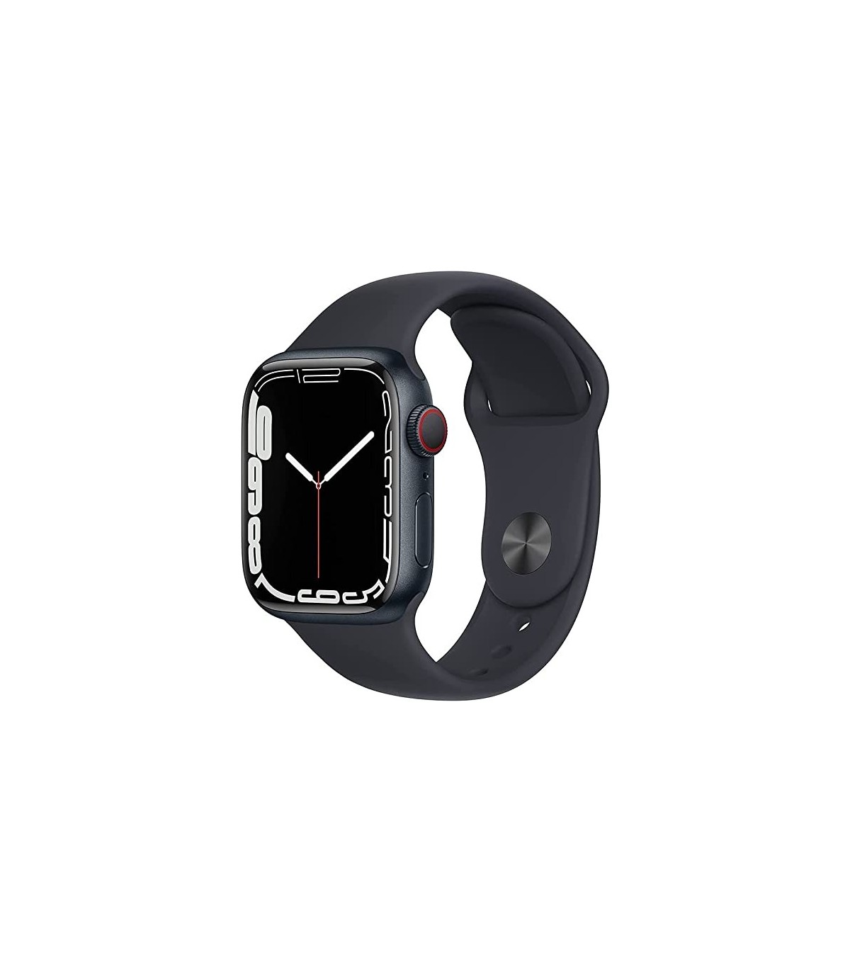 Apple Watch Series 7 GPS + Cellular, caja de aluminio medianoche de 45 mm con correa deportiva medianoche, regular