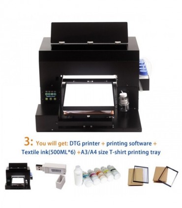 La nueva impresora plana DTG, máquina de impresión de camisetas blancas puras, es duradera para imprimir en guantes/sombreros/pa