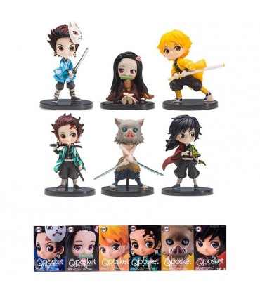 Figuras de acción de Kimetsu no Yaiba, figurillas del anime Kimetsu no Yaiba, de personajes Nezuko, Tanjirou, Zenitsu, Giyuu, In