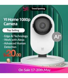 YI 1080p camara de seguridad casa interior IP sistema de vigilancia de seguridad con visión nocturna para casa/oficina/Bebé cama
