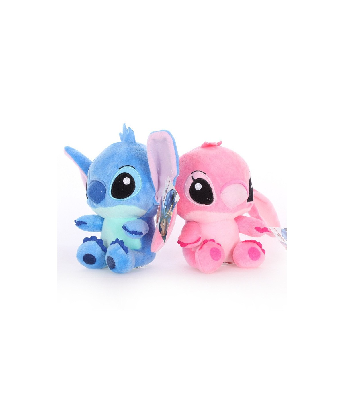 Disney 20cm Lilo & Stitch modelos de pareja de dibujos animados de peluche  muñecas de felpa Anime juguetes de peluche colgante j Altura 20CM Color Blue