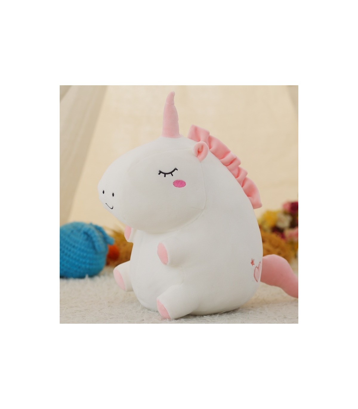 55cm unicornio lindo muñeco de juguete de peluche del bebé de peluche de juguete Animal bebé acompañar dormir regalos para los n