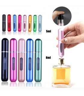 Mini botella de Perfume portátil recargable con espray, bomba de aroma, atomizador cosméticos de envases vacíos, herramienta de 
