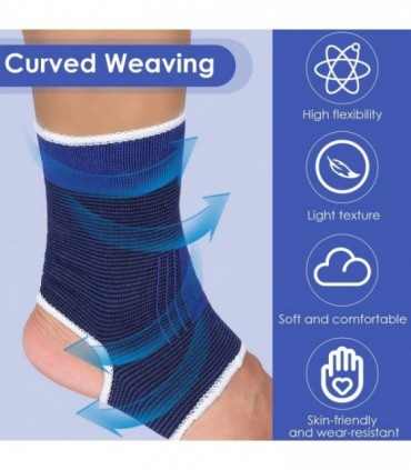 TopRunn-tobillera de compresión para correr y Fitness, calcetín de punto, soporte para esguinces, artritis, Tendonitis, 1 par