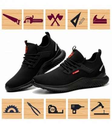 SUADEX-zapatos de seguridad antigolpes para hombre, calzado de trabajo con punta de acero, a prueba de perforaciones, botas de s