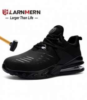 LARNMERN-zapatos de seguridad de invierno para hombre y mujer, zapatillas de trabajo con punta de acero, ligeras, a prueba de go