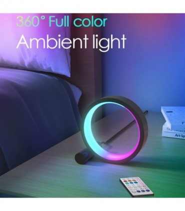 Anillo de luz Led RGB para escritorio, luz de ambiente con Control remoto, atenuación, aplicación de música y ritmo, barra de do